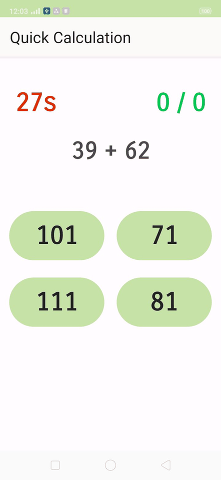Quick Calculation screenshot