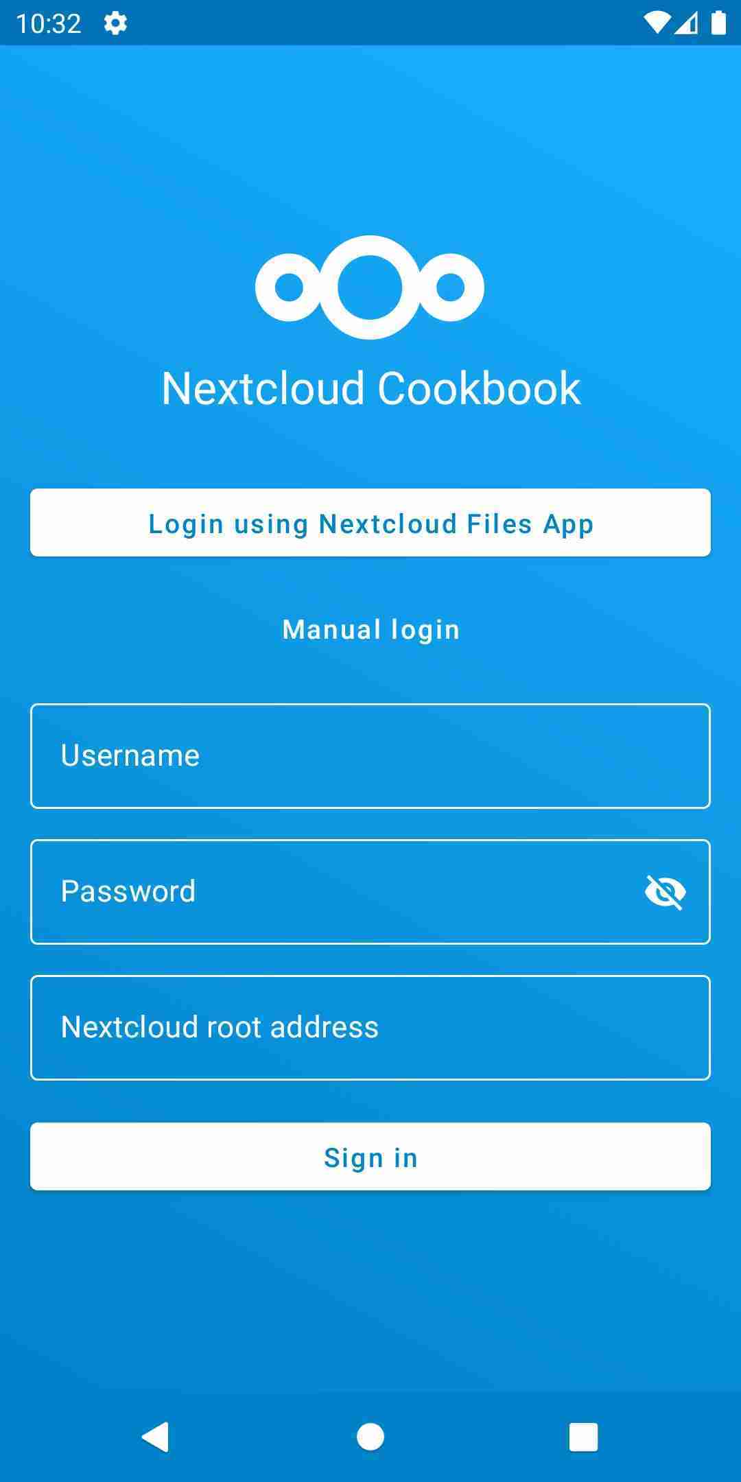 Nextcloud Cookbook screenshot