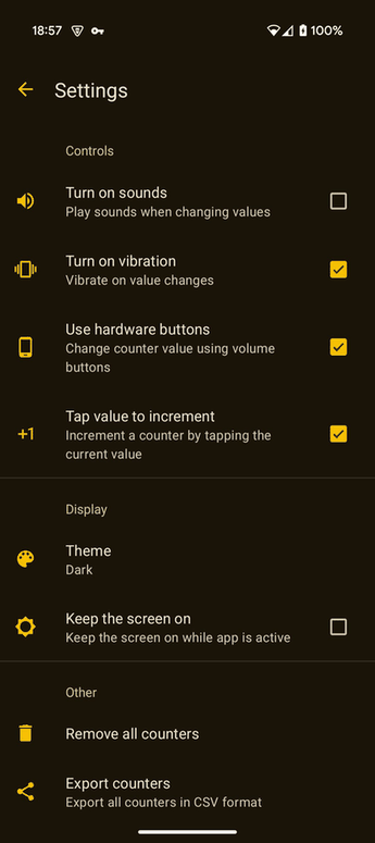 Counter screenshot