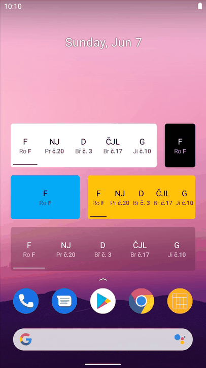 Better Schedule (Bakaláři) screenshot