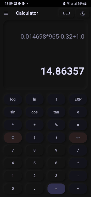 Calculator screenshot