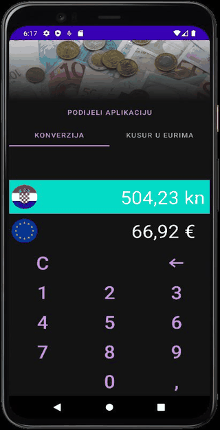 Euro konverter screenshot