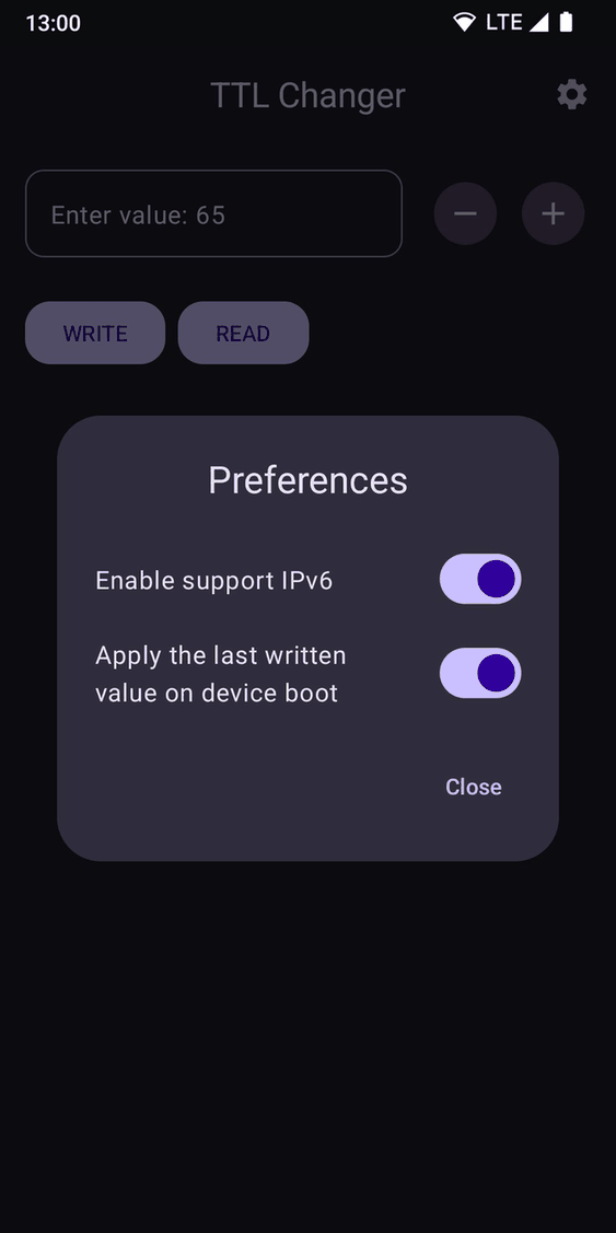 TTL Changer screenshot