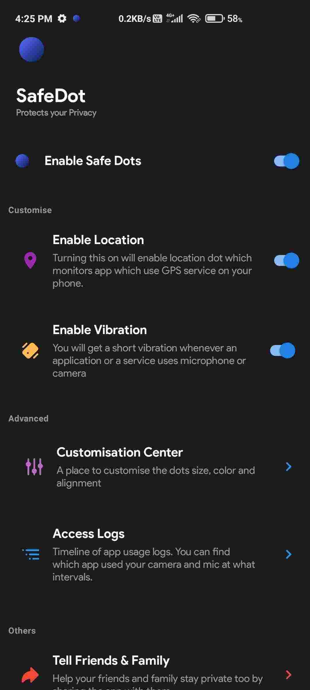 SafeDot screenshot