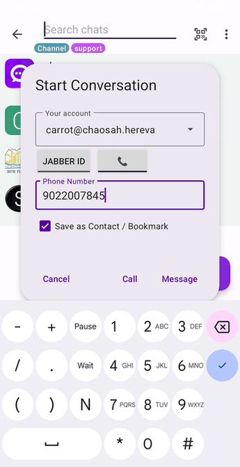 Cheogram screenshot