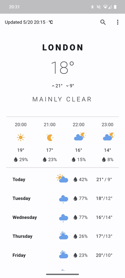 Clima screenshot