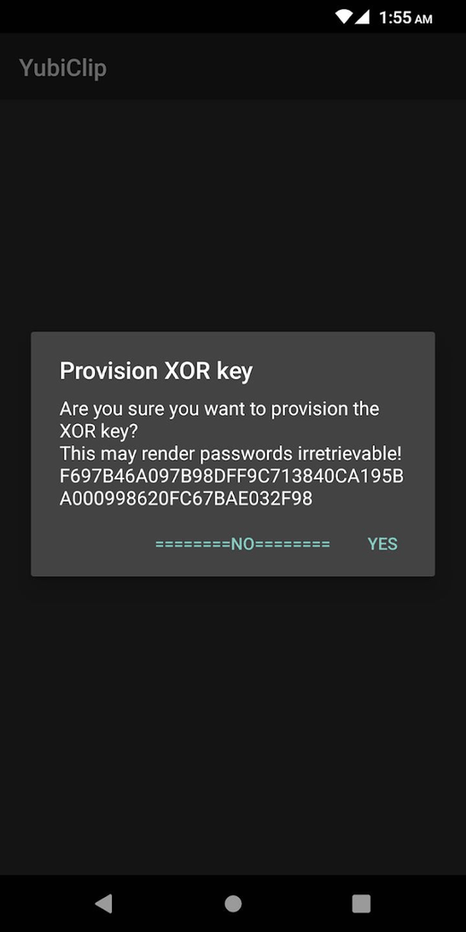 YubiClip XOR screenshot