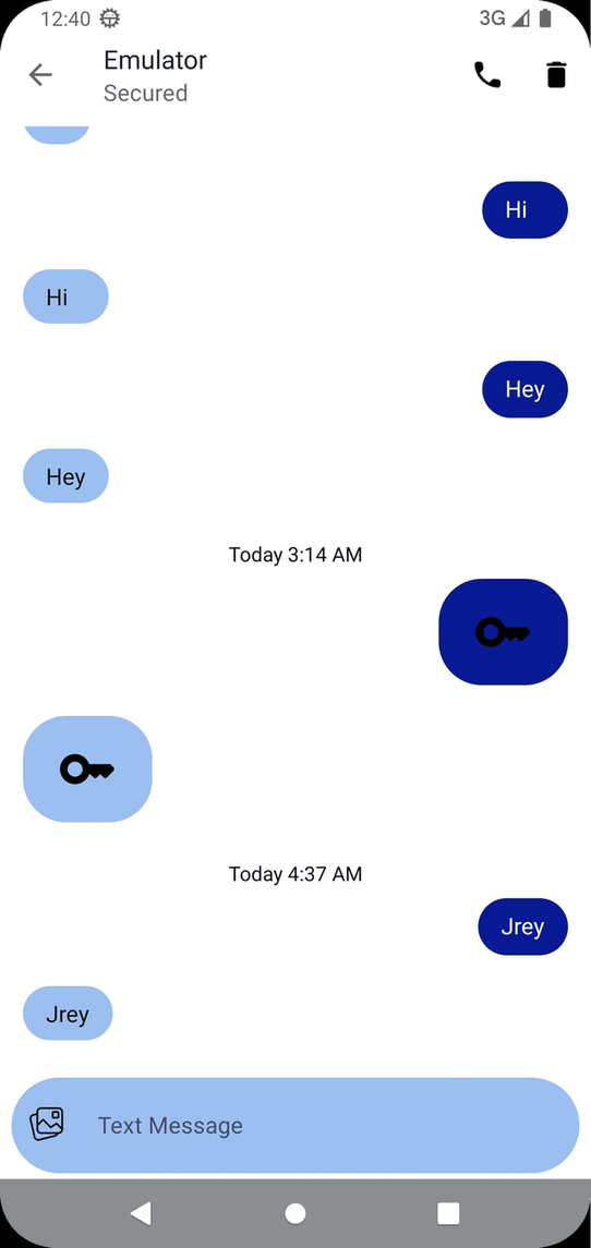 Deku SMS screenshot