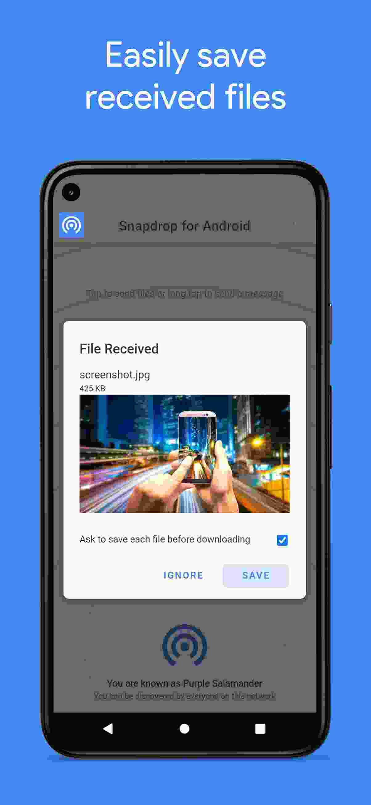 Snapdrop screenshot