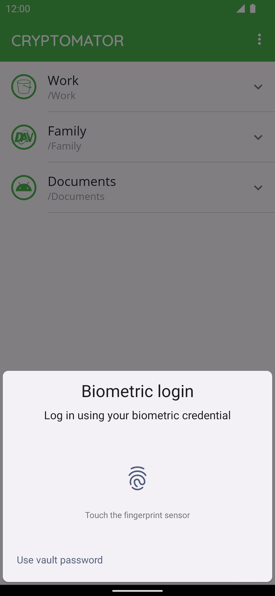 Cryptomator screenshot
