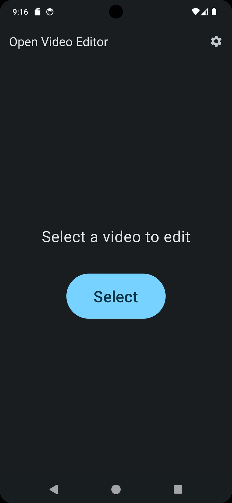 Open Video Editor screenshot