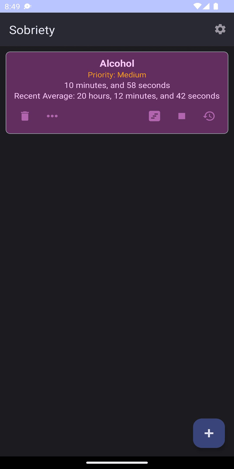 Sobriety screenshot