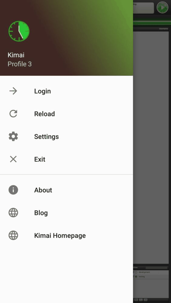 Kimai TimeTracker screenshot