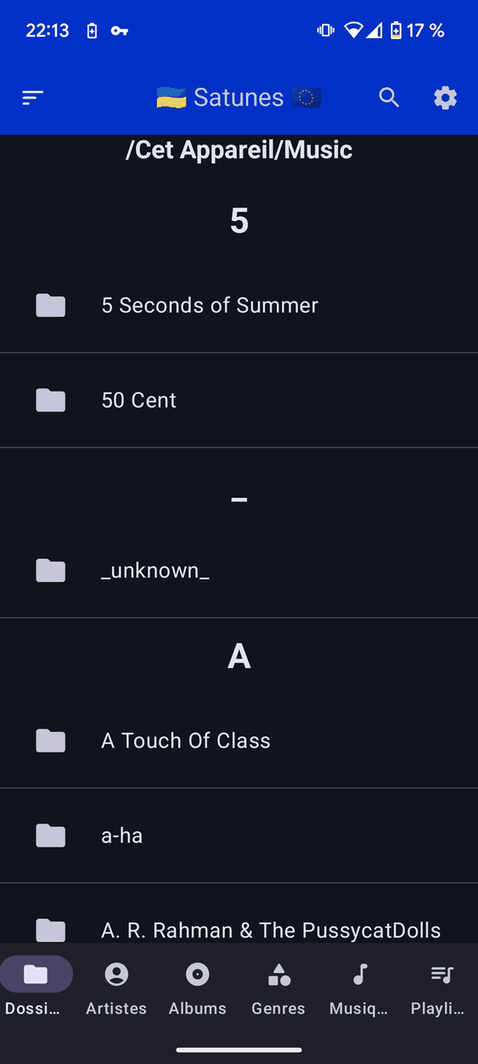 Satunes screenshot