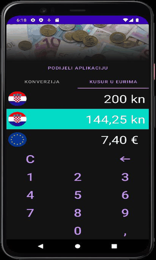 Euro konverter screenshot