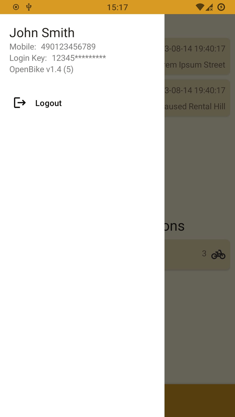OpenBike screenshot
