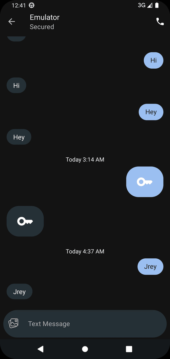 Deku SMS screenshot