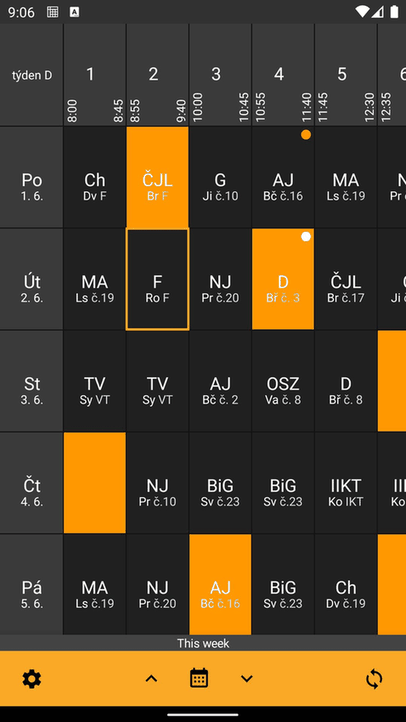 Better Schedule (Bakaláři) screenshot