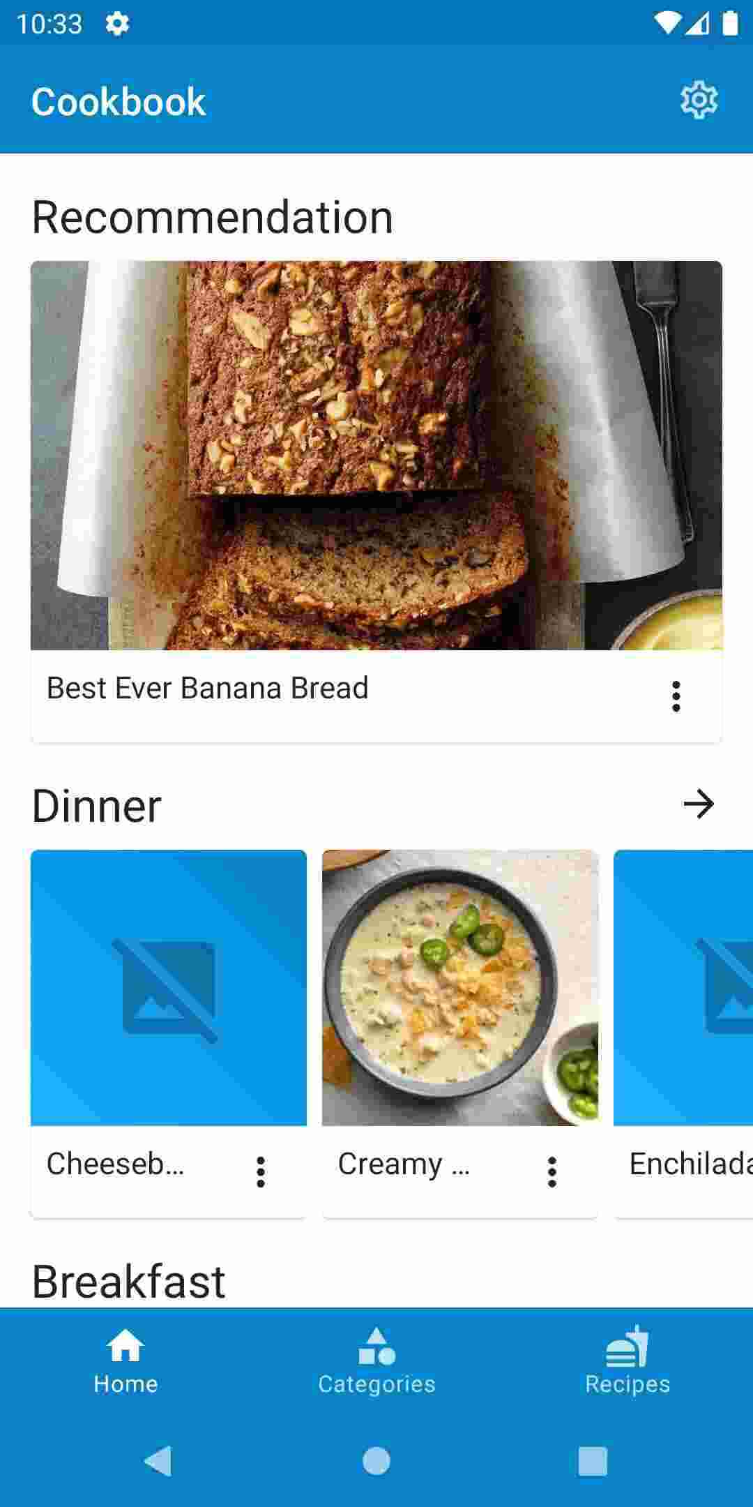 Nextcloud Cookbook screenshot