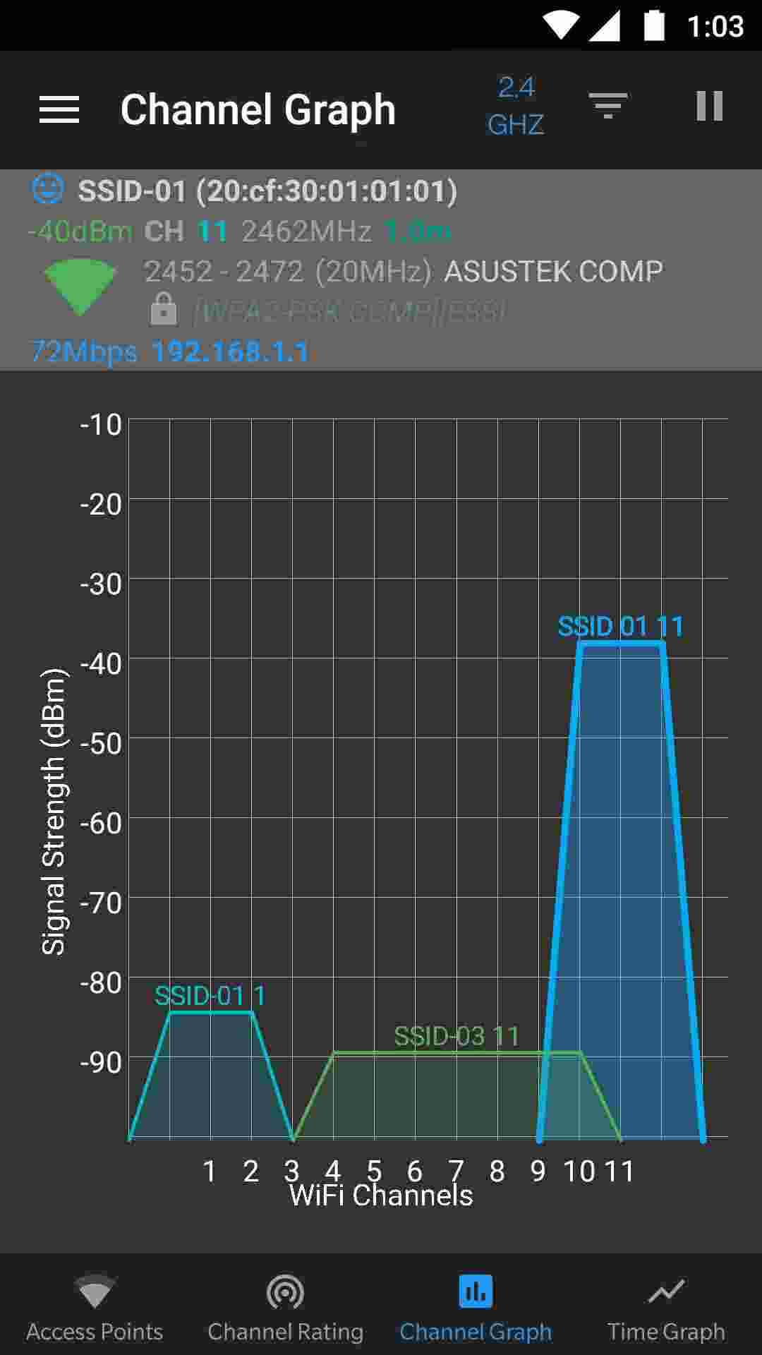WiFiAnalyzer screenshot