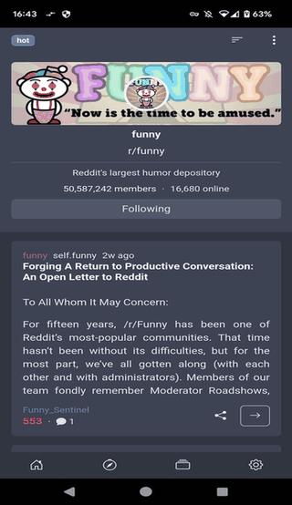 Geddit screenshot
