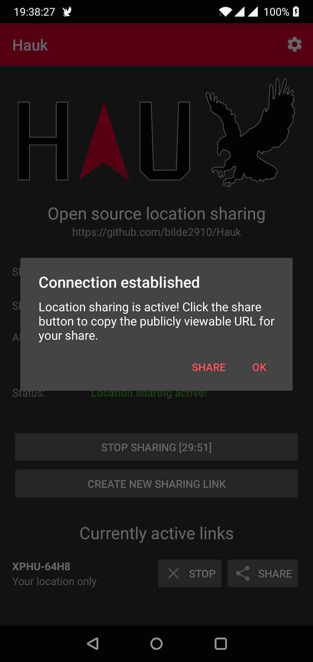 Hauk screenshot