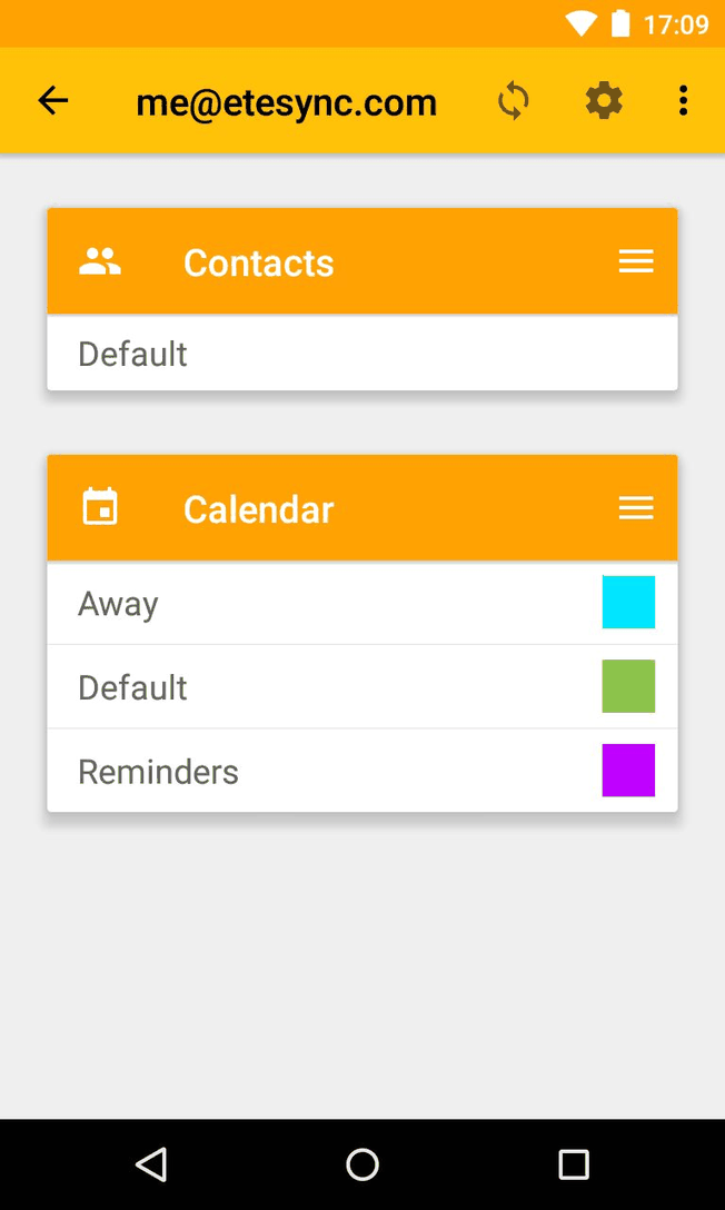 EteSync screenshot