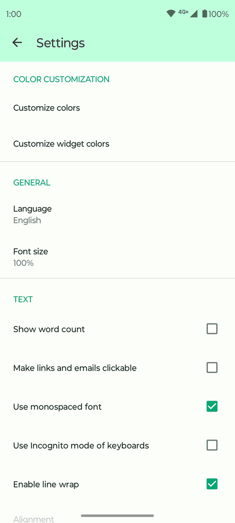 Fossify Notes screenshot