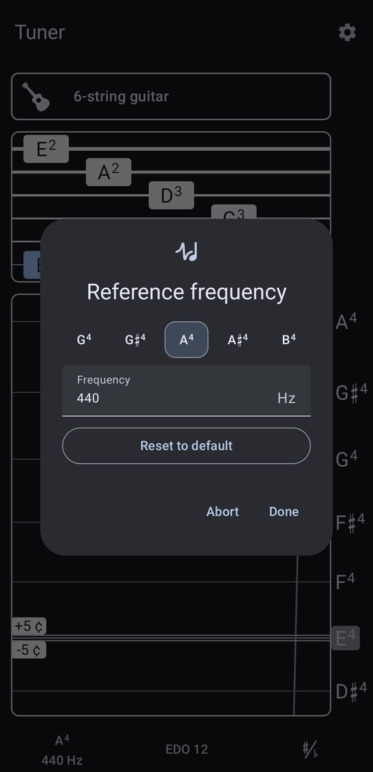 Tuner screenshot