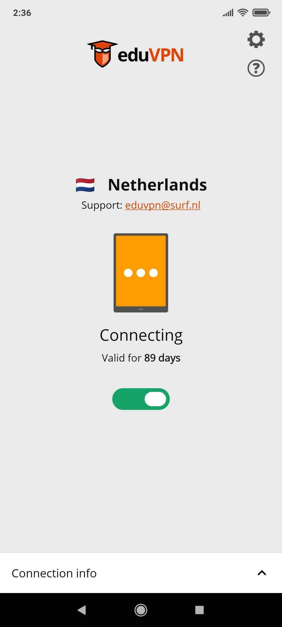 eduVPN screenshot