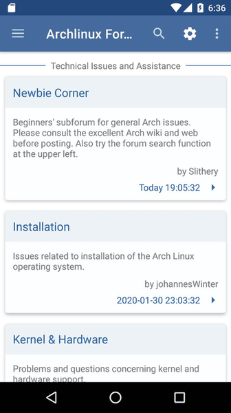Archlinux Forums screenshot