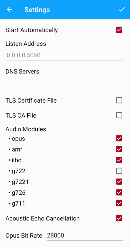 baresip+ screenshot
