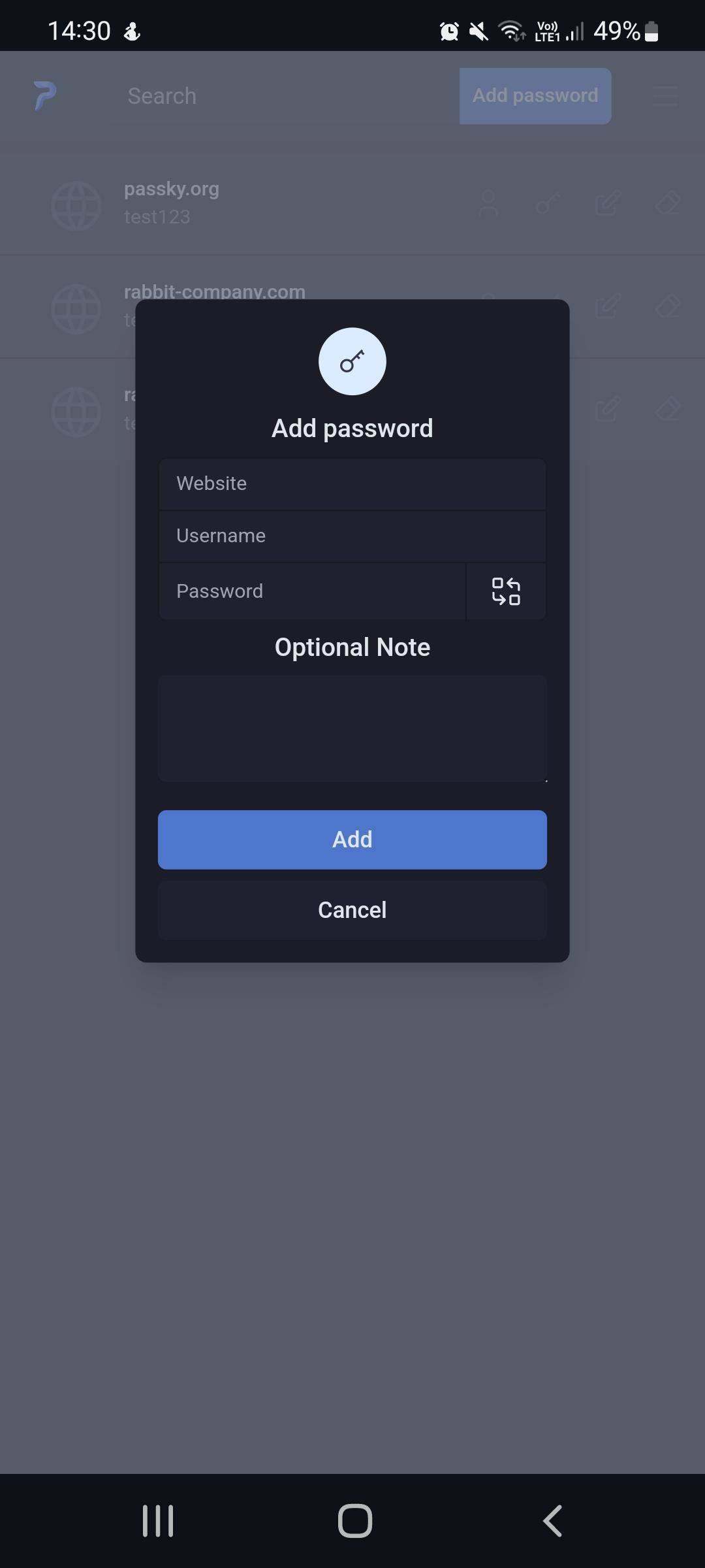 Passky screenshot