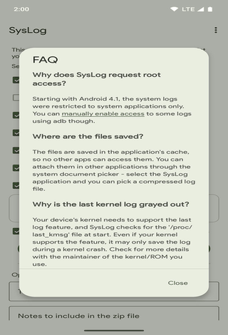 SysLog screenshot