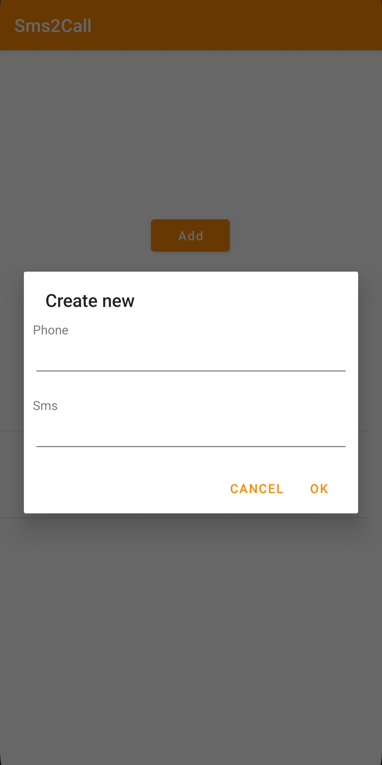 sms2call screenshot