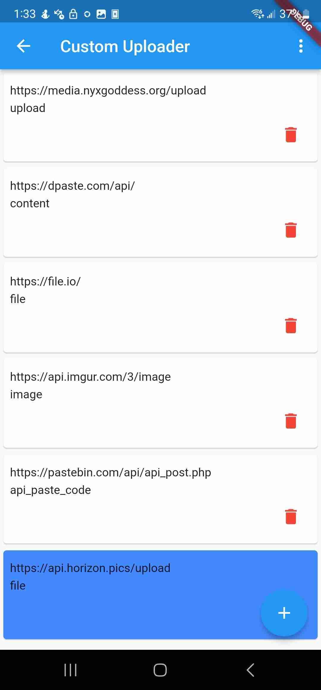 Custom Uploader screenshot
