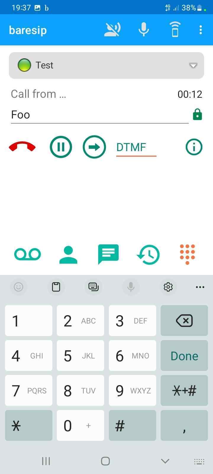 baresip screenshot