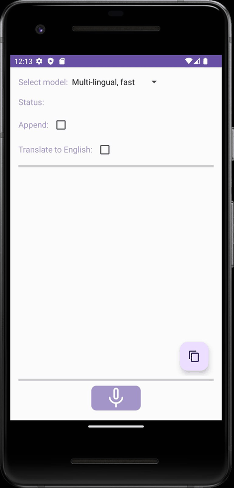 Whisper screenshot