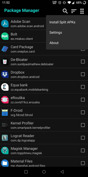 Package Manager screenshot
