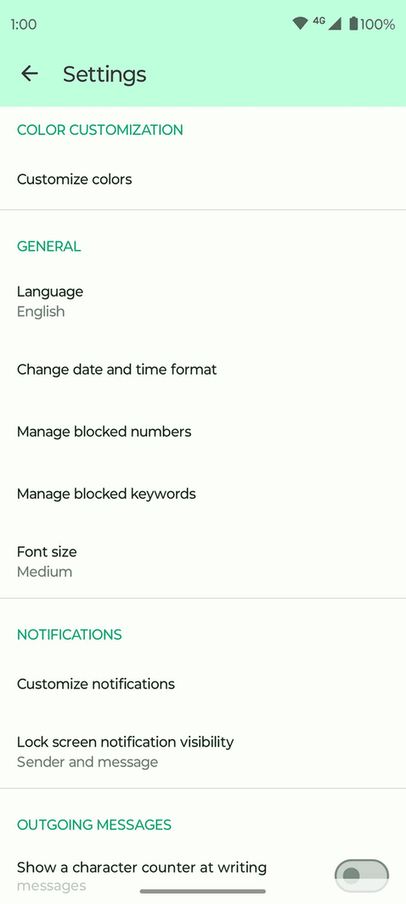 Fossify SMS Messenger screenshot