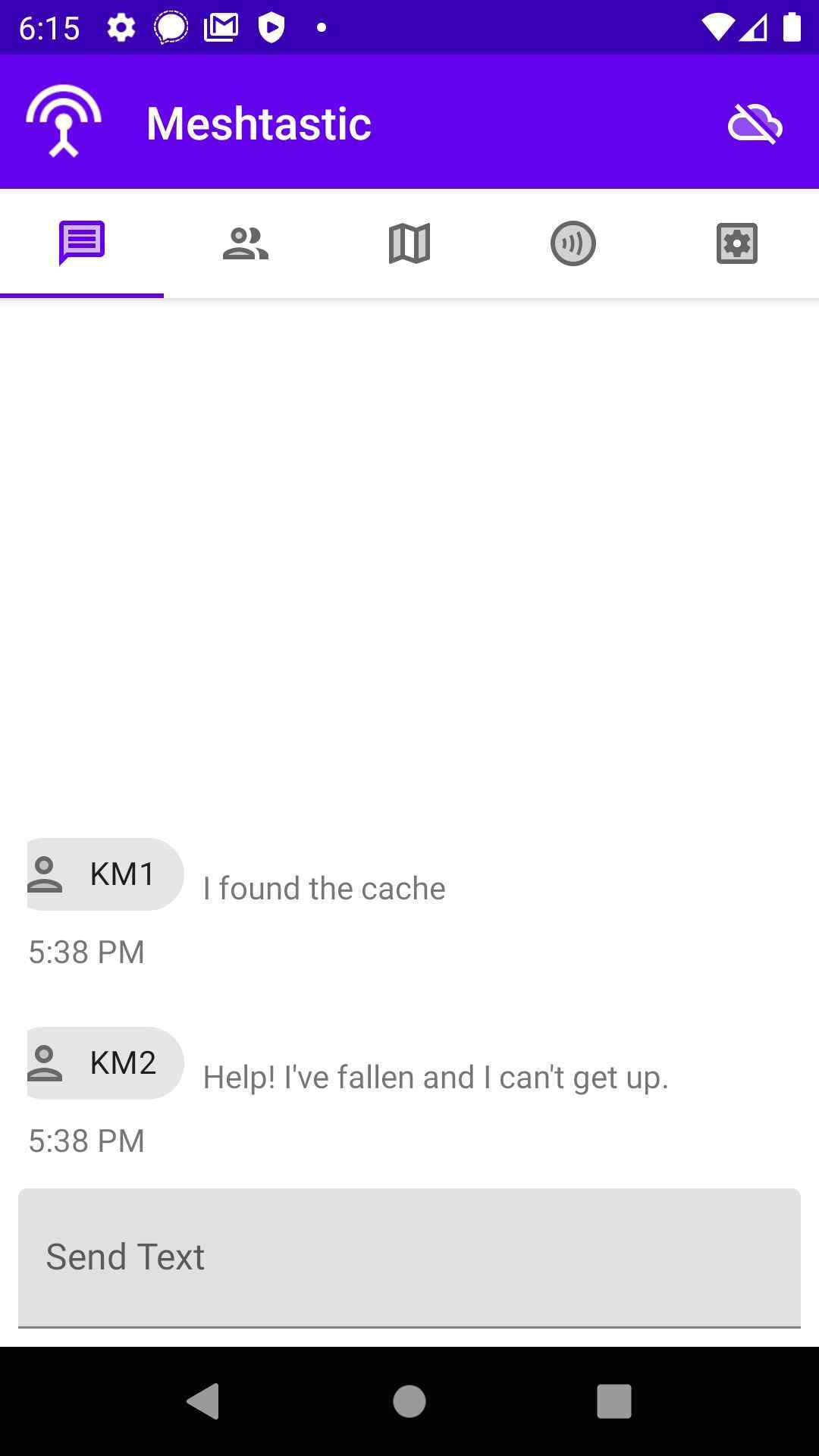 Meshtastic screenshot