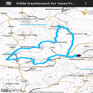 OSM Dashboard for OpenTracks screenshot