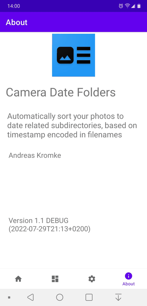 Camera Date Folders screenshot