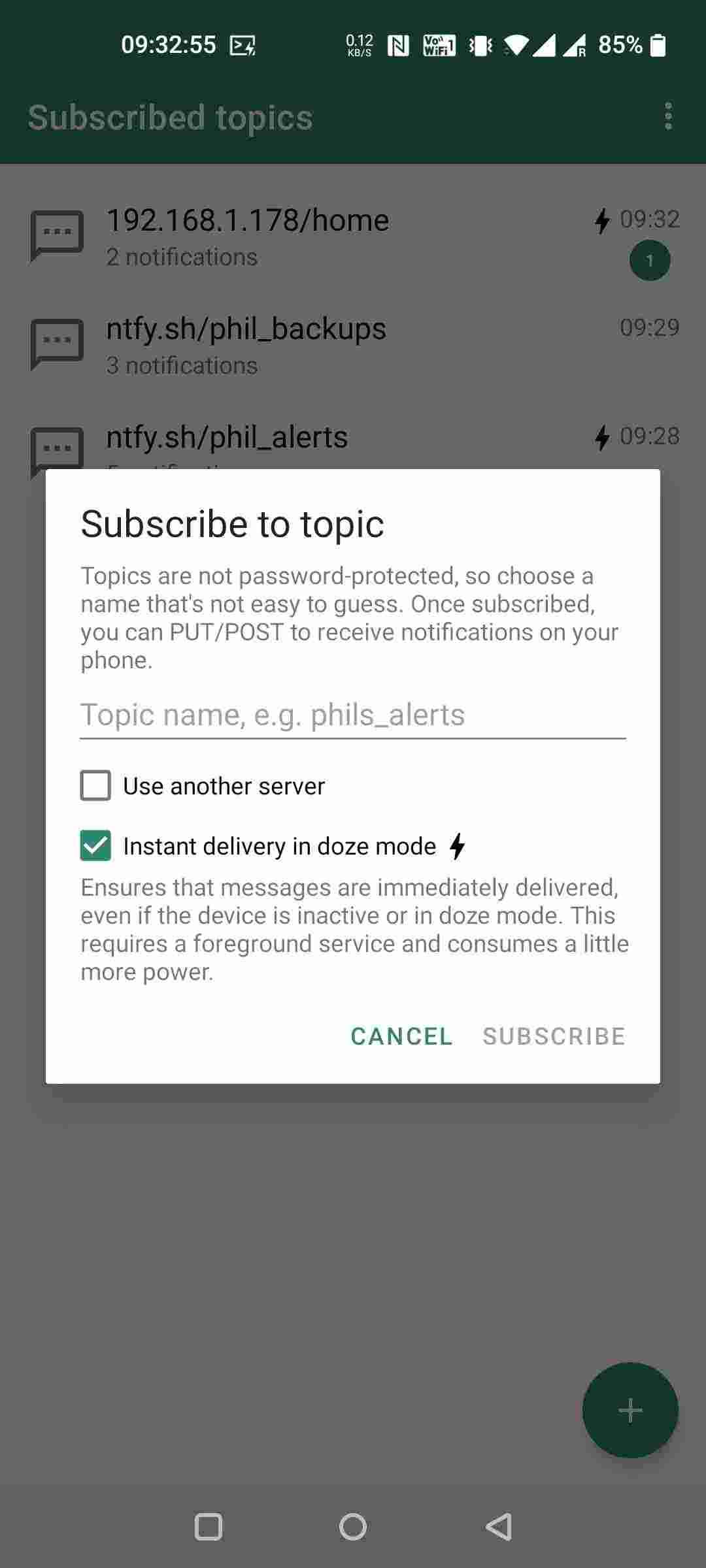 ntfy screenshot