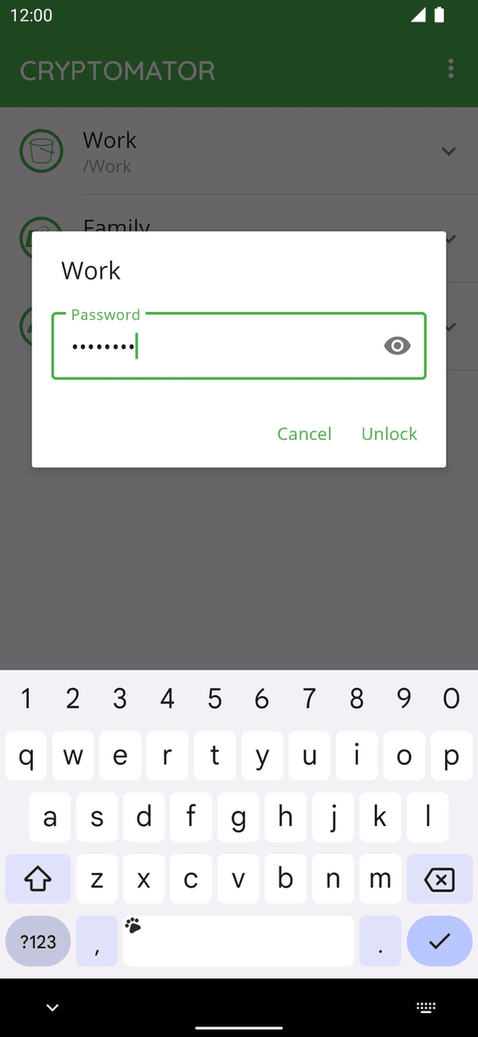Cryptomator screenshot