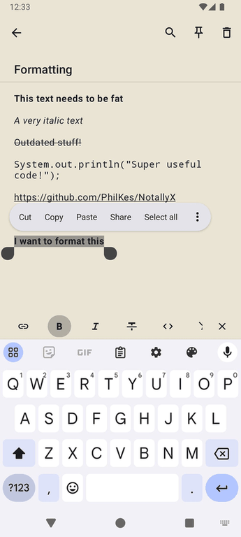 NotallyX screenshot
