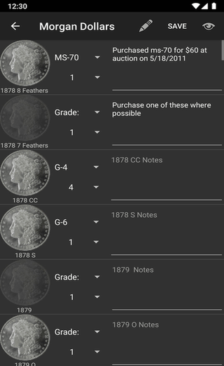 Coin Collection screenshot