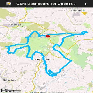 OSM Dashboard for OpenTracks screenshot
