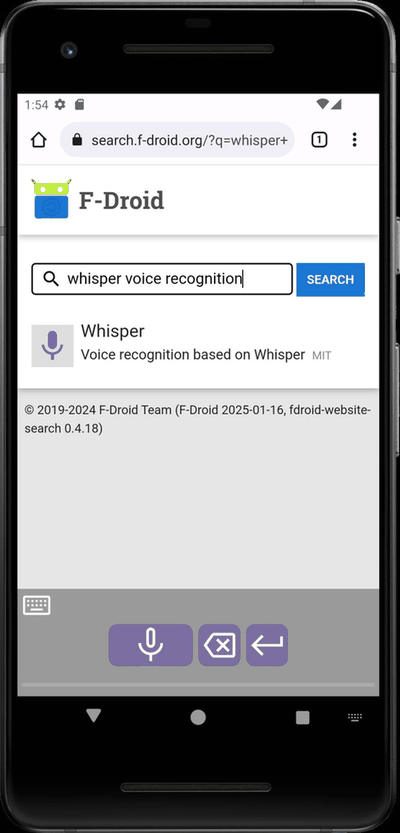 Whisper screenshot