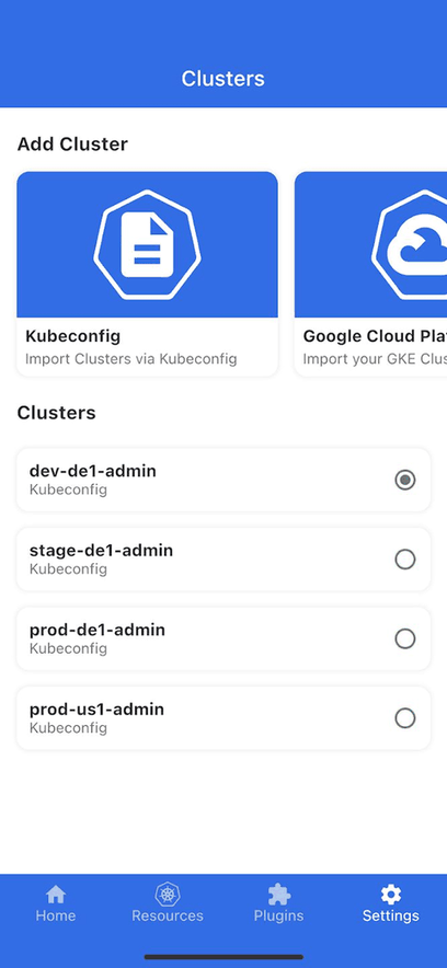 kubenav screenshot
